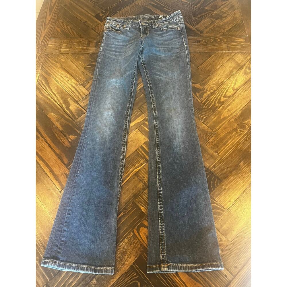 Miss Me Bootcut Jeans Women 28 Western Cowgirl Aztec Fringe Y2K Preppy Flaws